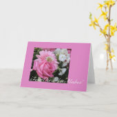 母の日のカードのピンクのローズスペインの カード (黄色い花)