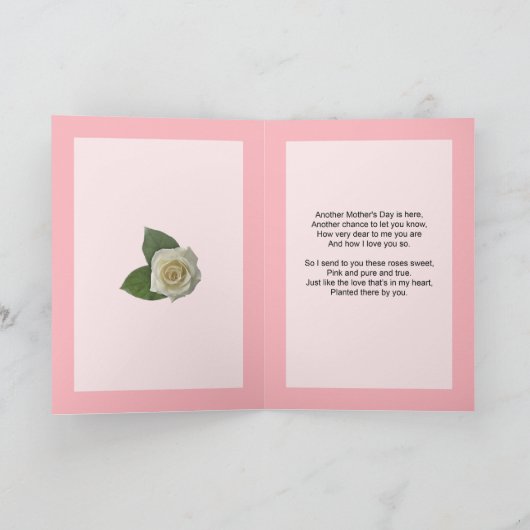 母の日のカードは母のように私にとって カード (内部)