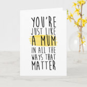 母の日のカードを踏む カード (黄色い花)