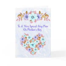 母の日のカードステップママラベンダー花