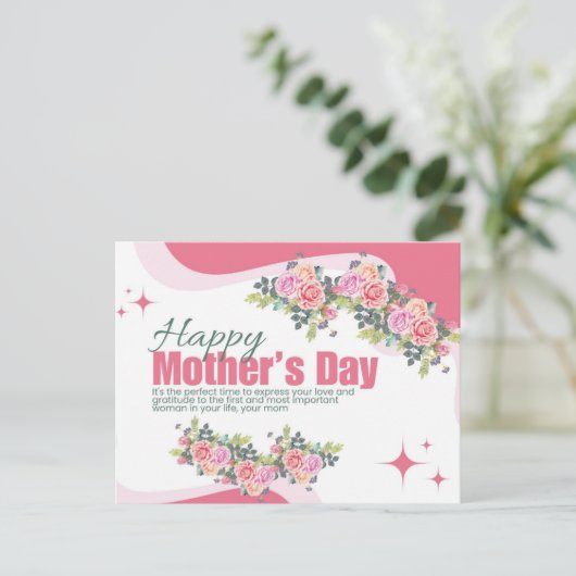 母の日のカード印刷可能, 母の日のカード シーズンポストカード (スタンド正面)