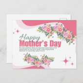 母の日のカード印刷可能, 母の日のカード シーズンポストカード (正面/裏面)