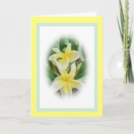 母の日のカード叔母、黄色の花 カード (正面)