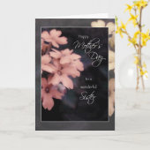 母の日のカード姉妹のためのガーデンフロックス花 カード (黄色い花)