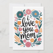 母の日のカード幸せな母の日のギフトフローラ (正面)