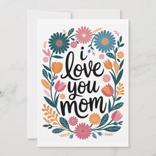 母の日のカード幸せな母の日のギフトフローラ (正面)