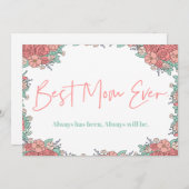 母の日のカード植物性かわいい感傷的 シーズンカード (正面/裏面)