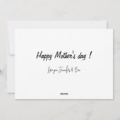 母の日のカード植物性かわいい感傷的 シーズンカード (裏面)