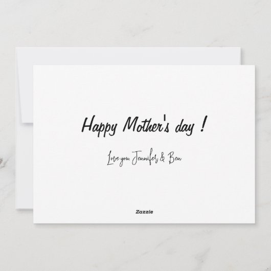 母の日のカード植物性かわいい感傷的 シーズンカード (裏面)