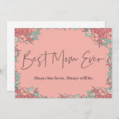 母の日のカード植物性かわいい感傷的 シーズンカード (正面/裏面)