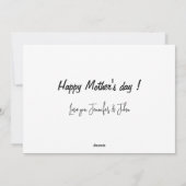 母の日のカード植物性かわいい感傷的 シーズンカード (裏面)