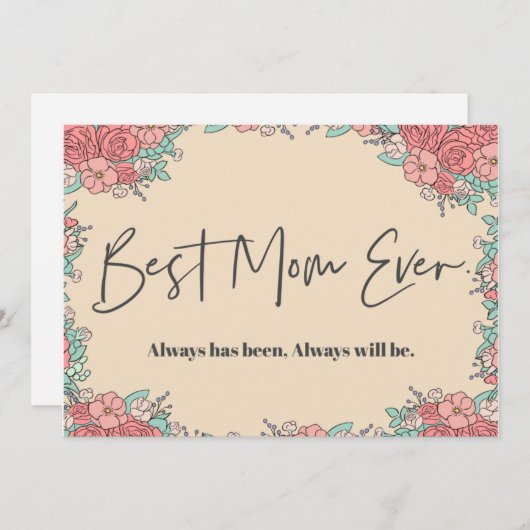 母の日のカード植物性かわいい シーズンカード (正面/裏面)