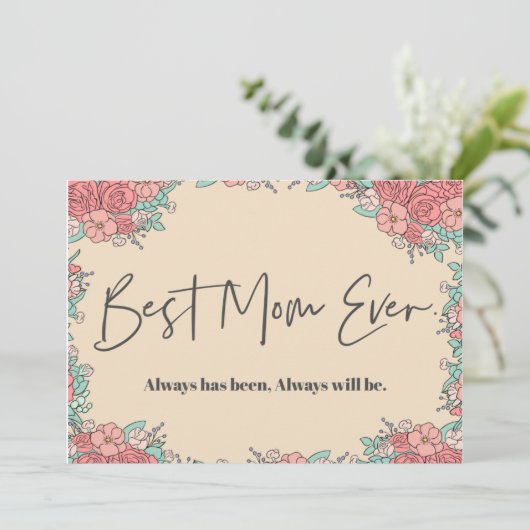 母の日のカード植物性かわいい シーズンカード (スタンド正面)