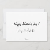 母の日のカード植物性かわいい シーズンカード (裏面)