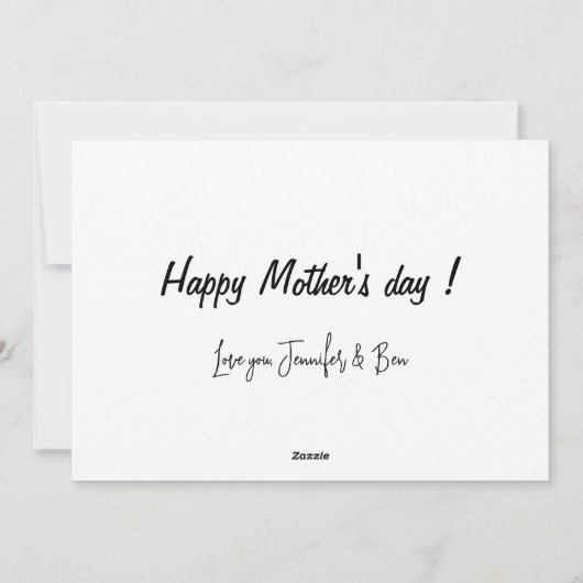 母の日のカード植物性かわいい シーズンカード (裏面)