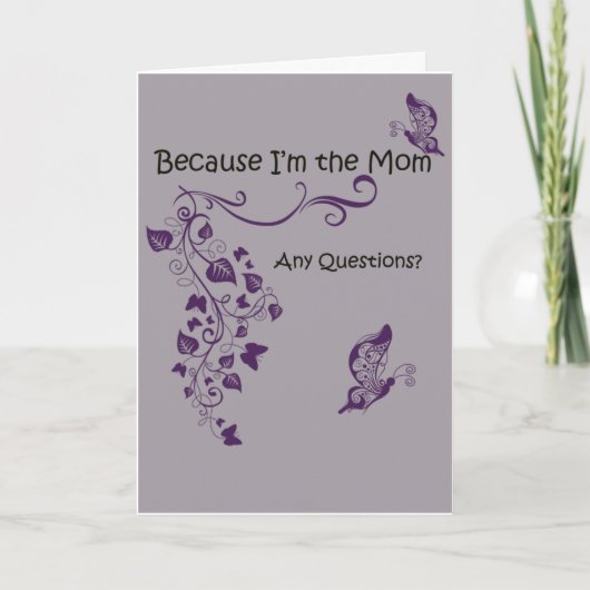 母の日のカード母だから カード (正面)