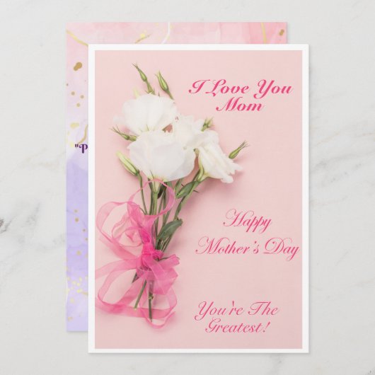 母の日のカード母の日の特別 シーズンカード (正面/裏面)