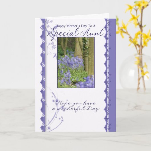 母の日のカード特別叔母 カード (黄色い花)