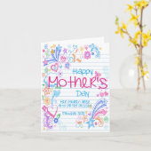 母の日のカード聖書の名言宗教的な引用 カード (黄色い花)