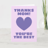母の日のカード - ありがとう、お母さん、あなたが一番 カード (正面)
