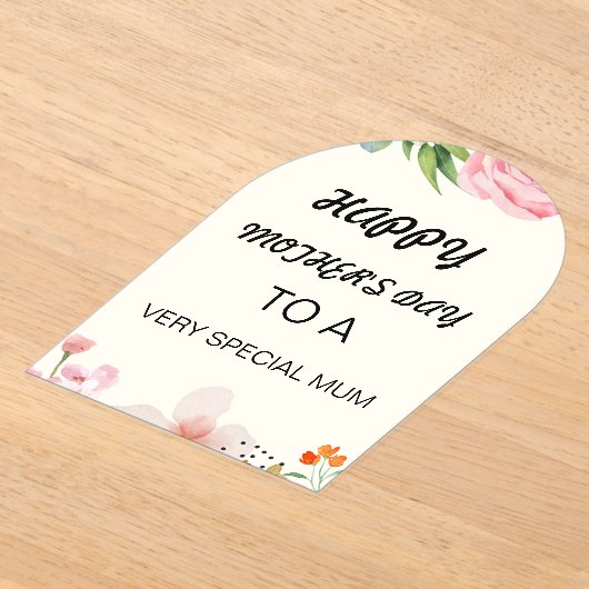 母の日のカード アクリル招待状 (レイダウン)