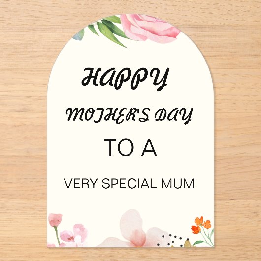 母の日のカード アクリル招待状 (正面)