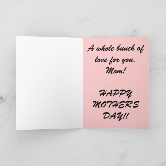 母の日のカード カード (内部)