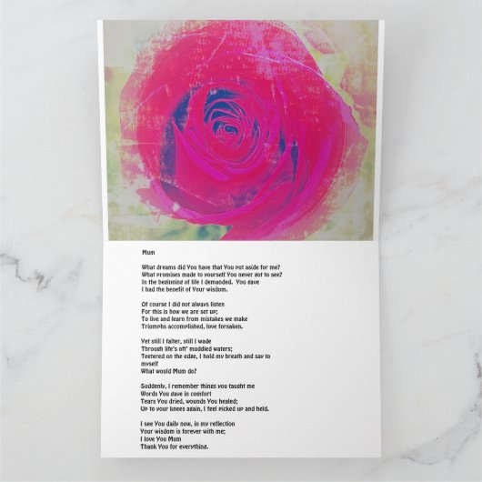 母の日のカード カード (内部)