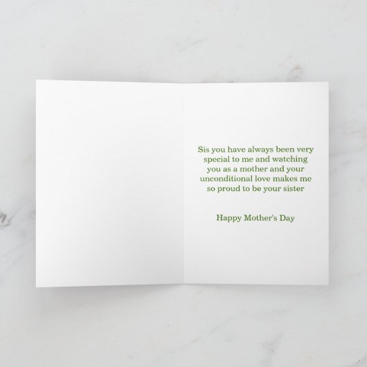 母の日のカード カード (内部)