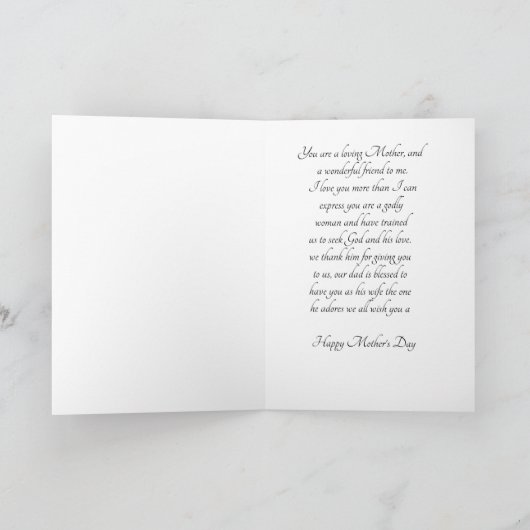 母の日のカード カード (内部)