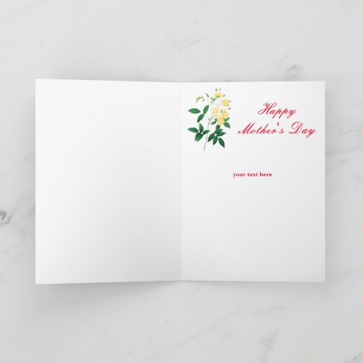 母の日のカード カード (内部)