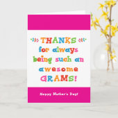 母の日のカード（グラム） カード (黄色い花)