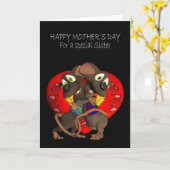 母の日のカード、シスター カード (黄色い花)