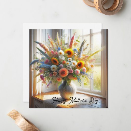 母の日のカード ノートカード (正面/裏面インサイチュ)