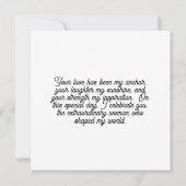 母の日のカード ノートカード (裏面)