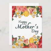 母の日のカード - ボタニカル ワイルドフラワーズ シーズンカード (正面/裏面)