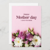 母の日のカード - ボタニカル ワイルドフラワーズ シーズンカード (正面/裏面)