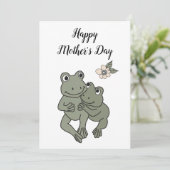 母の日のカード ママカエルと赤ちゃん シーズンカード (スタンド正面)