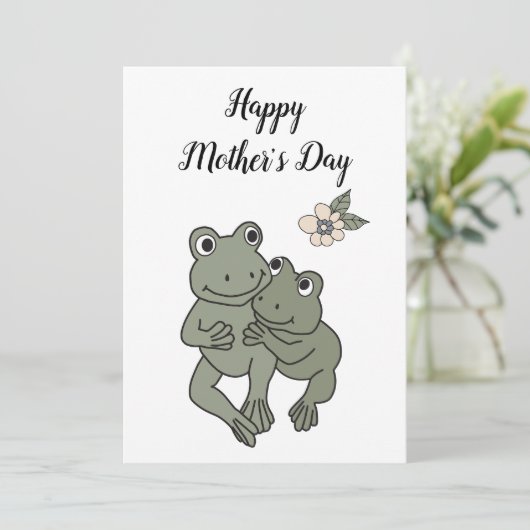 母の日のカード ママカエルと赤ちゃん シーズンカード