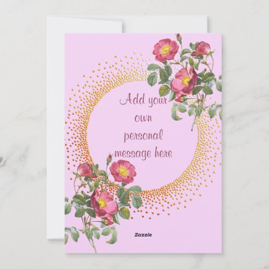 母の日のカード ヴィンテージ フラワー シーズンカード (裏面)