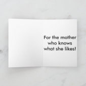 母の日のカード、亀は母を愛 カード (内部)