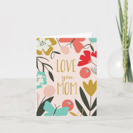 母の日のカード - 愛してるママ カード