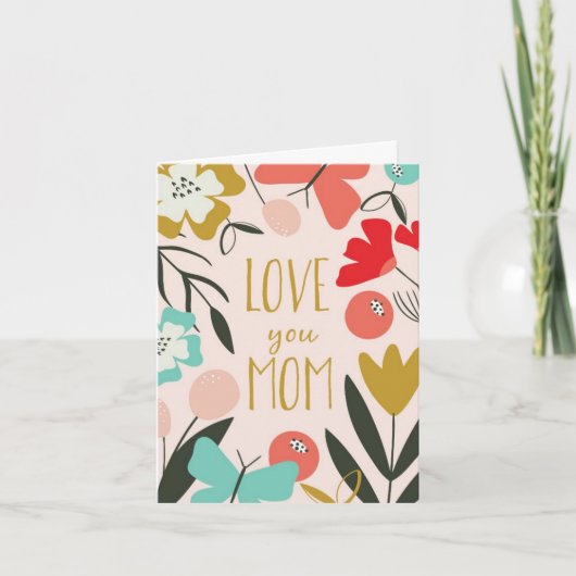 母の日のカード - 愛してるママ カード (正面)