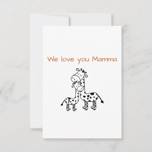 母の日のカード 招待状 (正面)