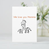 母の日のカード 招待状 (スタンド正面)