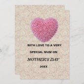 母の日のカード 招待状 (正面/裏面)