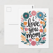 母の日のカード 母の日のプレゼント 花 ポストカード (正面/裏面)