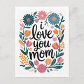 母の日のカード 母の日のプレゼント 花 ポストカード (正面)