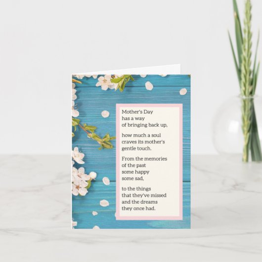 母の日のカード（母を亡くした人へ） - 詩 カード (正面)