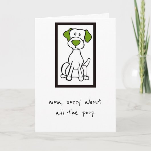 母の日のカード – 犬から – ラブラドール カード (正面)